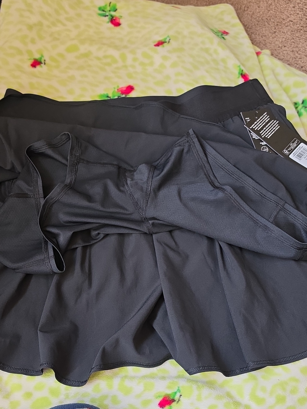 Black Tiered Skort with Elastic Waistband - Unbranded - Picture 5 of 6